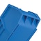 Global Industrial Hang & Stack Storage Bin, Plastic, Blue, 4 in H 269688BL - alternate 4